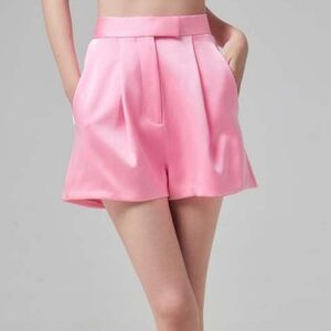 Alex Perry High Waist Pleated Pink‎ Shorts 4